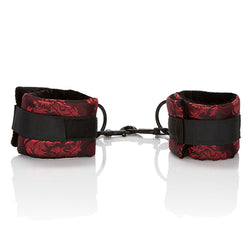 Menottes Calexotics Set de 4 universelles doublées, brocart — Scandal rouge vu de face