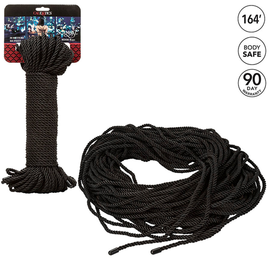 CALEXOTICS SCANDAL CORDE BDSM NOIRE 50 M