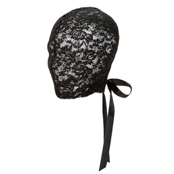 Cagoule intégrale en dentelle noire à laçage corset — Scandal — image 2