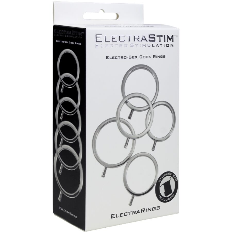 ELECTRASTIM ELECTRARINGS ANNEAUX PENIS EN METAL PACK DE 5