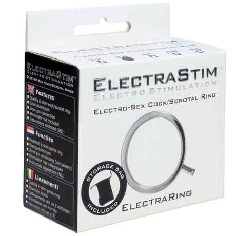 Cockring e-stim métal 32 mm — vue de profil