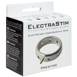 Cockring e-stim acier 316 diamètre 38 mm — Prestige — emballage