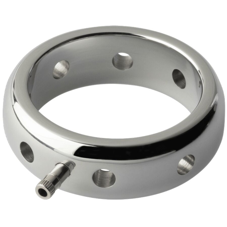 Cockring e-stim acier 316 diamètre 46 mm — gros plan