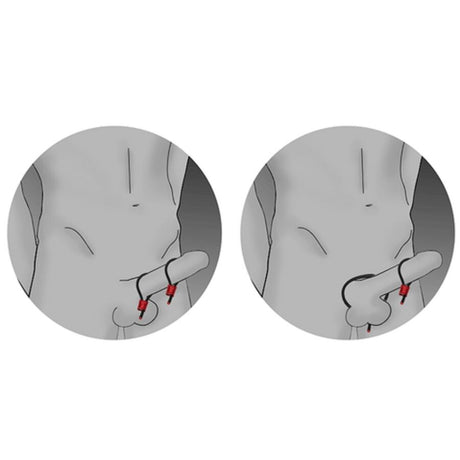 Cockring Prestige ElectraLoops rouge - vue détaillée produit