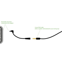 Accessoire BDSM Adaptateur électro standard vers 3,5 mm - gros plan produit