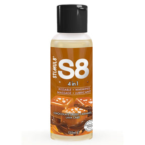 Lubrifiant comestible chauffant 4en1 125 ml — S8 Dessert Chocolat-Caramel · Stimul8 · Lubrifiants aromatisés