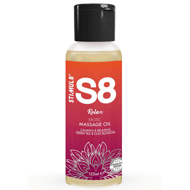 Huile de massage thé vert relaxant 125 ml · Stimul8 · Huiles aromatisées