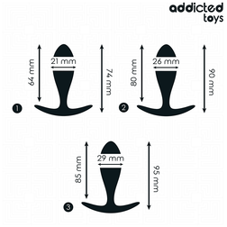 Kit 3 plugs lisses progressifs — vue détaillée