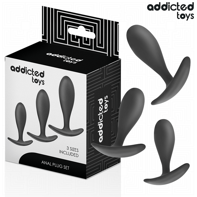 Kit 3 plugs lisses progressifs · Addicted Toys · Plugs