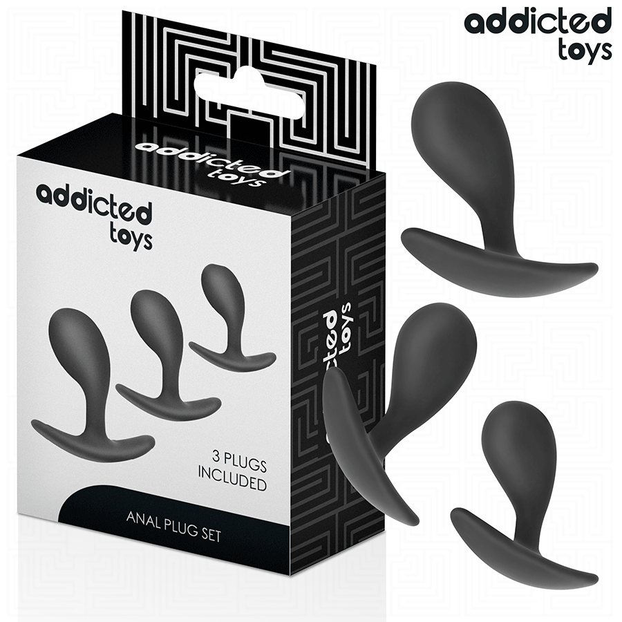 Kit 3 plugs courbés progressifs · Addicted Toys · Plugs