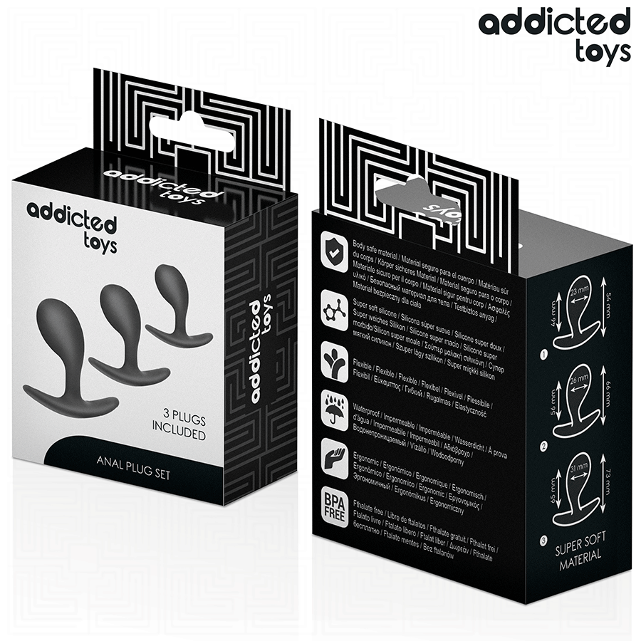 Kit 3 plugs courbés progressifs — emballage