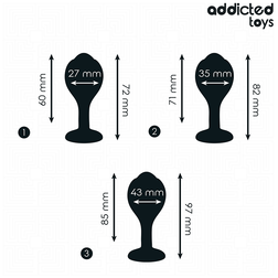 Kit 3 plugs bijou cristal progressifs — vue détaillée
