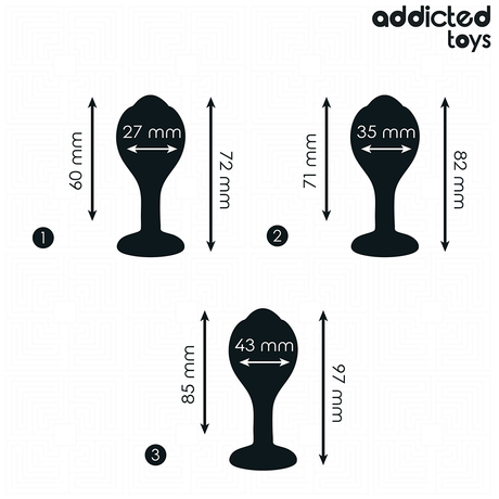 Kit 3 plugs bijou cristal progressifs — vue détaillée