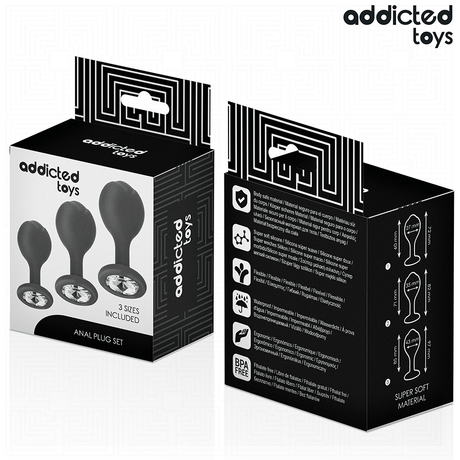 Kit 3 plugs bijou cristal progressifs — emballage