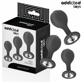 Kit 3 plugs bijou cristal progressifs · Addicted Toys · Plugs bijoux