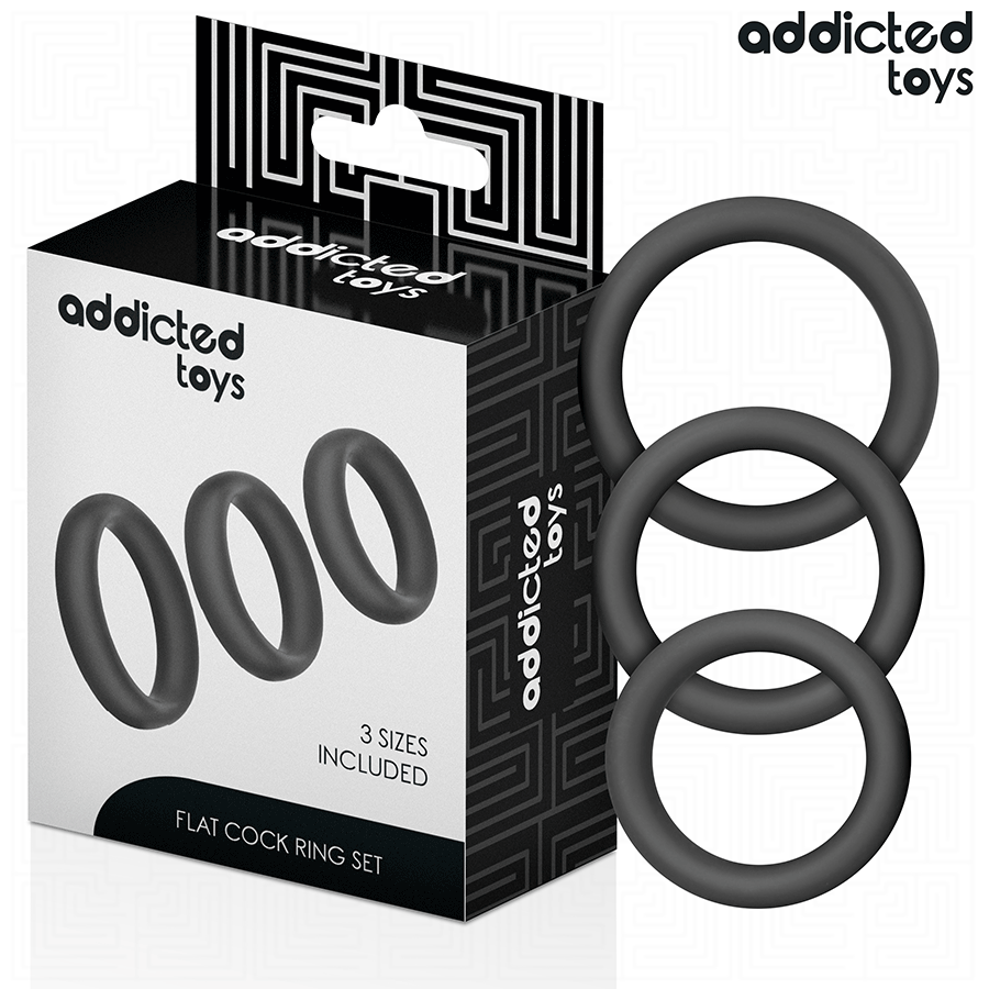 ADDICTED TOYS LOT D ANNEAUX PLATS EN SILICONE