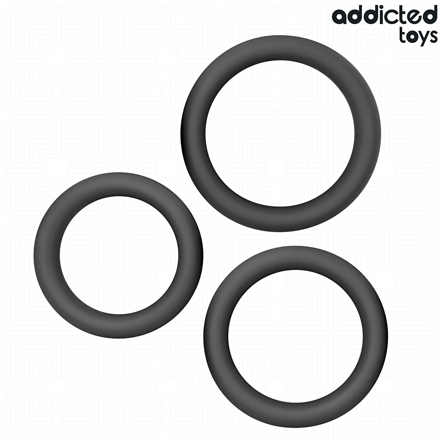 ADDICTED TOYS LOT D ANNEAUX PLATS EN SILICONE