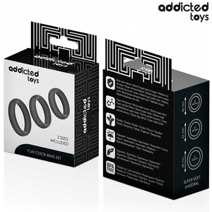 ADDICTED TOYS LOT D ANNEAUX PLATS EN SILICONE