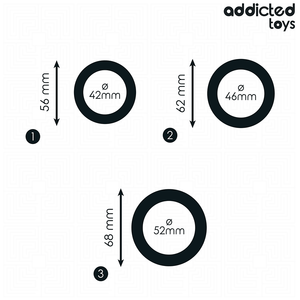 ADDICTED TOYS LOT D ANNEAUX PLATS EN SILICONE