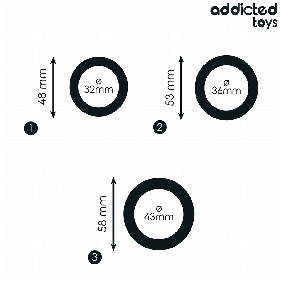 ADDICTED TOYS LOT DE ANNEAUX EN SILICONE MODELE 1