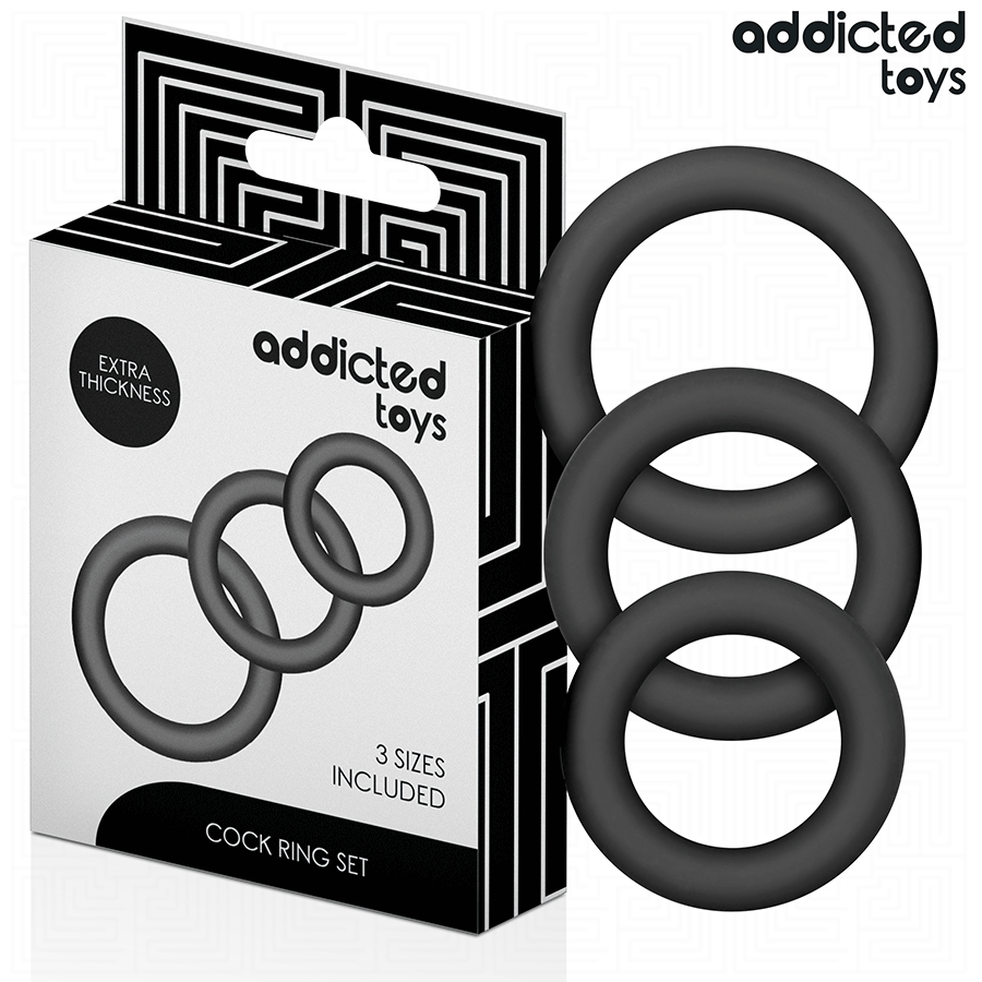 ADDICTED TOYS LOT DE ANNEAUX EN SILICONE MODELE 1