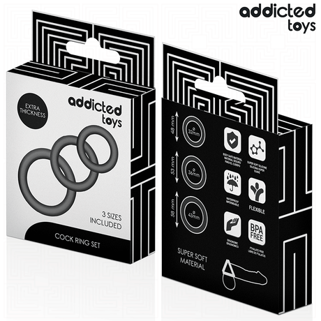 ADDICTED TOYS LOT DE ANNEAUX EN SILICONE MODELE 1