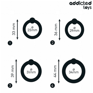 ADDICTED TOYS LOT D ANNEAUX EN SILICONE A PRESSION