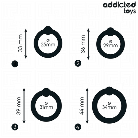ADDICTED TOYS LOT D ANNEAUX EN SILICONE A PRESSION