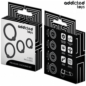 ADDICTED TOYS LOT D ANNEAUX EN SILICONE A PRESSION