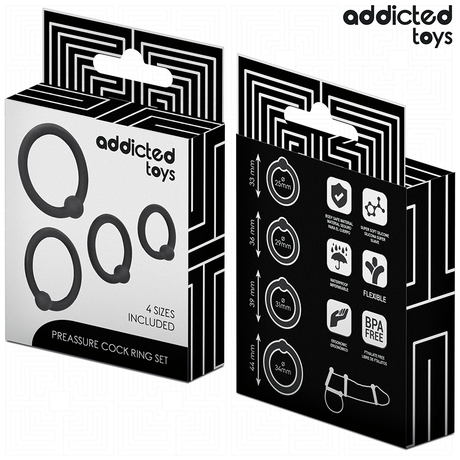 ADDICTED TOYS LOT D ANNEAUX EN SILICONE A PRESSION