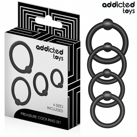 ADDICTED TOYS LOT D ANNEAUX EN SILICONE A PRESSION