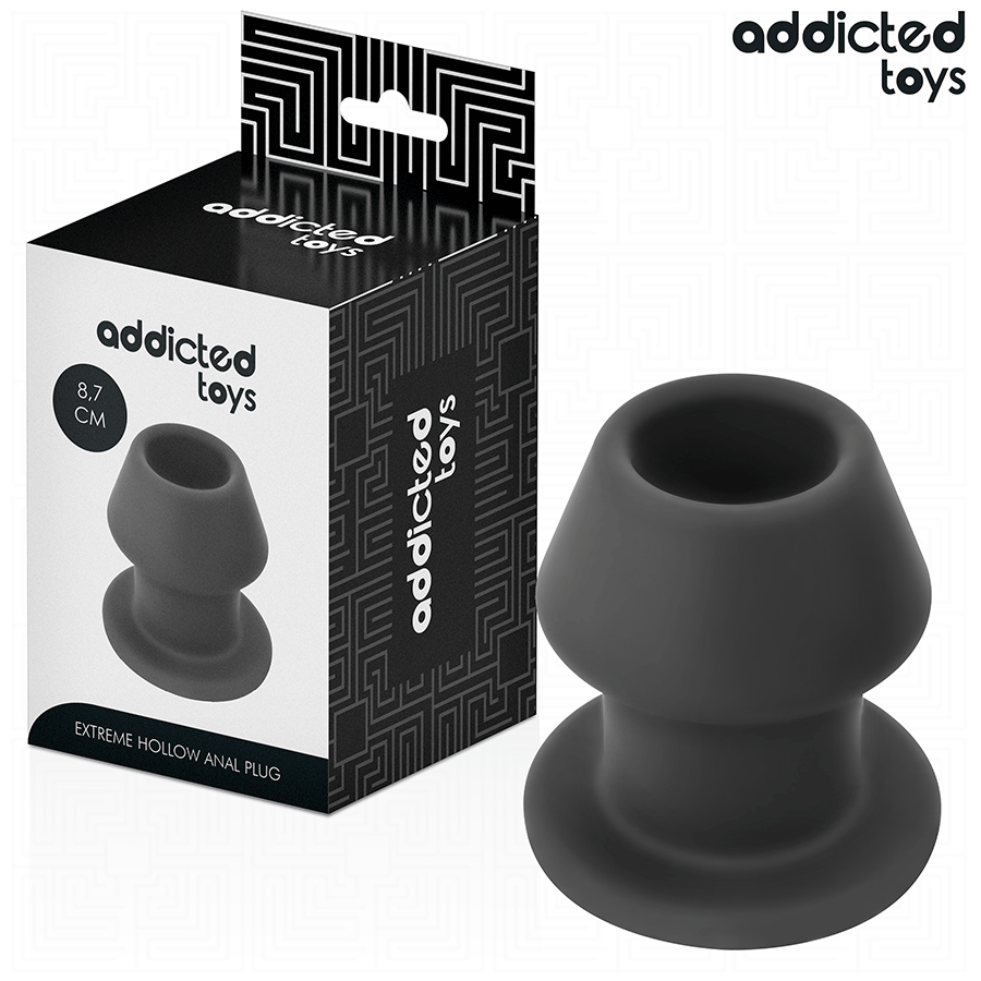 Plug tunnel ouvert silicone taille M 8,7 cm — Extreme Hollow · Addicted Toys · Tunnel (creux)