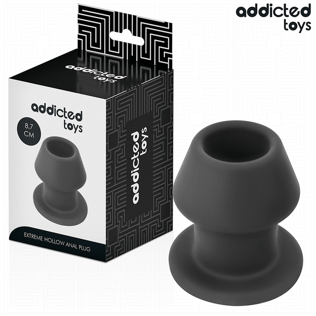 Plug tunnel ouvert silicone taille M 8,7 cm — Extreme Hollow · Addicted Toys · Tunnel (creux)