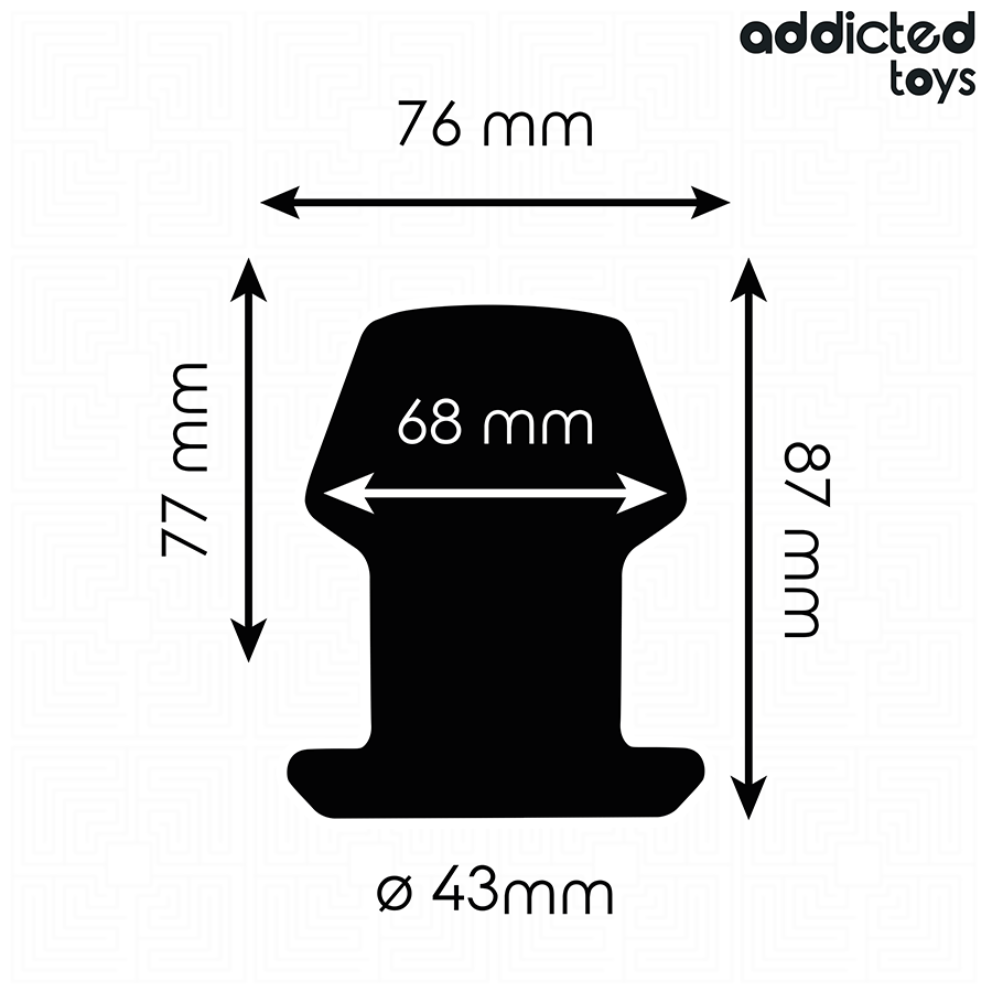Plug tunnel ouvert silicone taille M 8,7 cm — vue détaillée