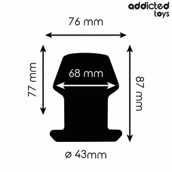 Plug tunnel ouvert silicone taille M 8,7 cm — vue détaillée