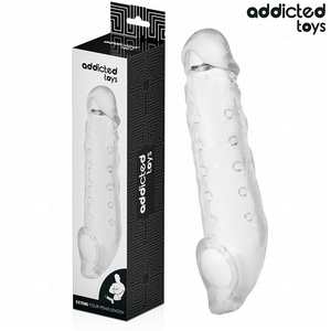 ADDICTED TOYS EXTENSION DE PENIS TRANSPARENTE TAILLE S 23 CM