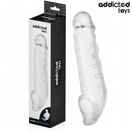 ADDICTED TOYS EXTENSION DE PENIS TRANSPARENTE TAILLE S 23 CM