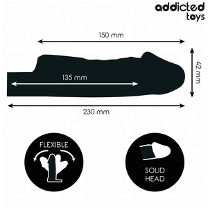 ADDICTED TOYS EXTENSION DE PENIS TRANSPARENTE TAILLE S 23 CM