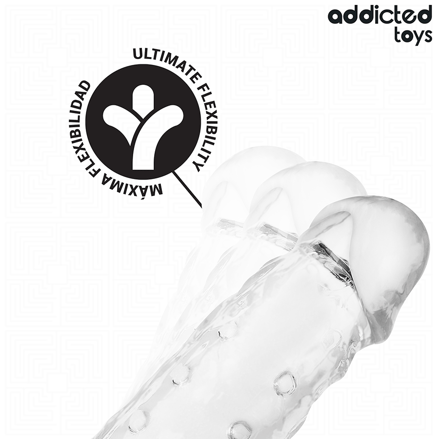 ADDICTED TOYS EXTENSION DE PENIS TRANSPARENTE TAILLE S 23 CM
