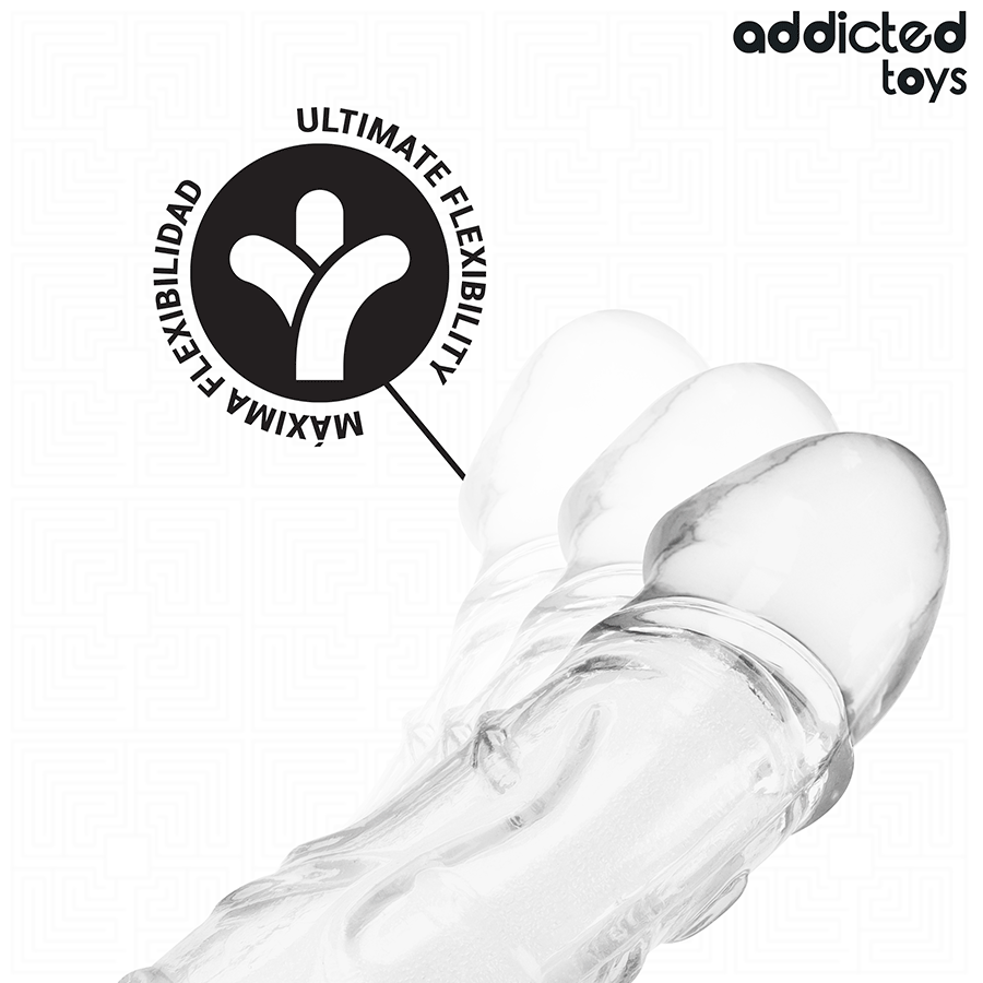 ADDICTED TOYS EXTENSION DE PENIS TRANSPARENTE 27 CM