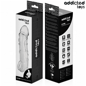 ADDICTED TOYS EXTENSION DE PENIS TRANSPARENTE 27 CM