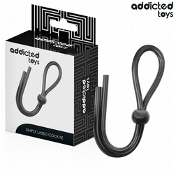 Cockring Addicted Toys lasso ajustable boucle unique silicone vu de face
