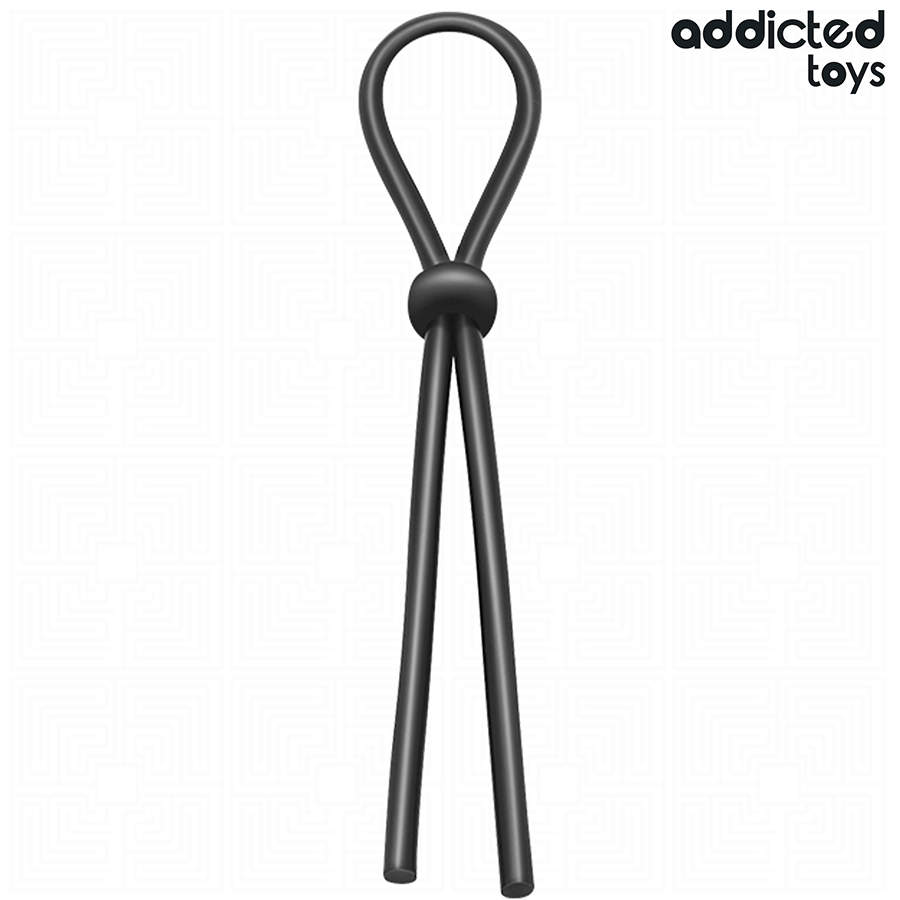 Cockring lasso ajustable boucle unique silicone — texture visible