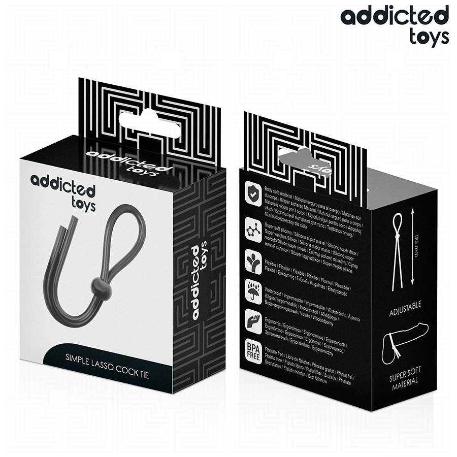 Cockring lasso ajustable boucle unique silicone — emballage