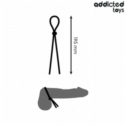 Cockring lasso ajustable boucle unique silicone — vue détaillée
