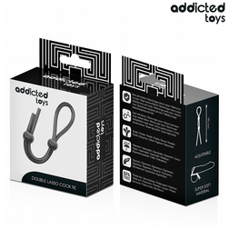 Cockring lasso double boucle pénis + testicules silicone — emballage