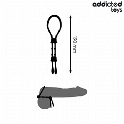 Cockring lasso ajustable silicone — vue détaillée
