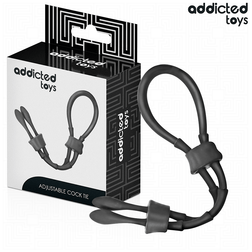 Cockring Addicted Toys lasso ajustable silicone en Silicone vu de face