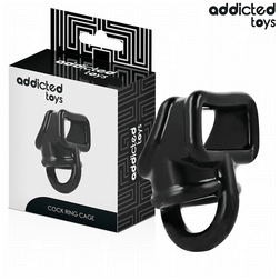 Cockring Addicted Toys structuré design cage ajouré silicone en Silicone vu de face