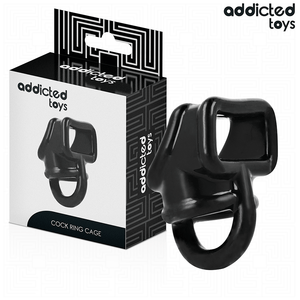 Cockring structuré design cage ajouré silicone · Addicted Toys · Cockrings silicone